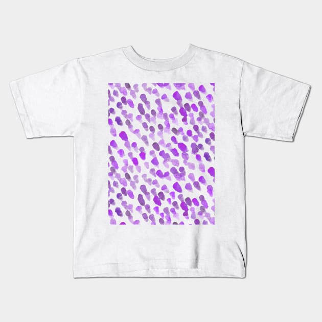 Imperfect brush strokes - purple Kids T-Shirt by wackapacka